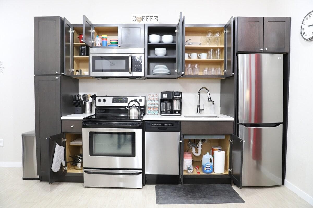 Fully stocked kitchen