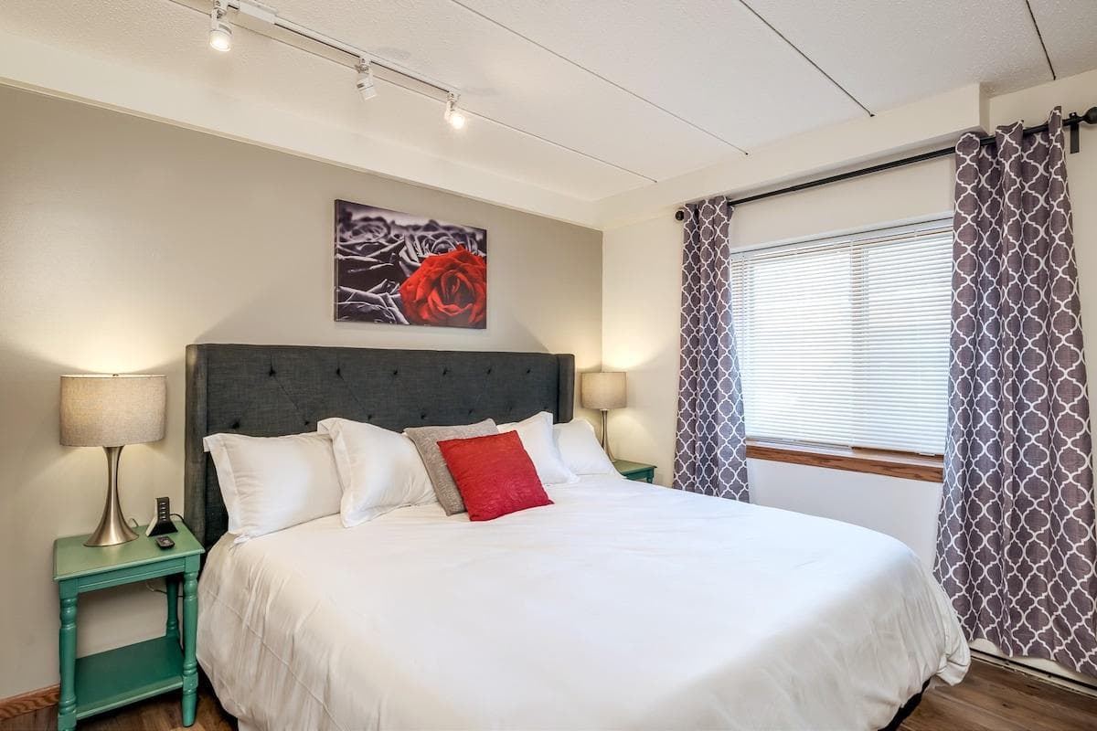 Master bedroom with king bed
